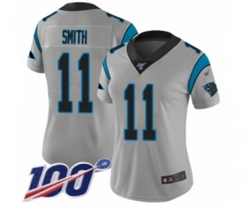 Women's Carolina Panthers #11 Torrey Smith Silver Inverted Legend Limited 100th Season Football Jersey