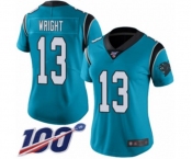 Women's Carolina Panthers #13 Jarius Wright Blue Alternate Vapor Untouchable Limited Player 100th Season Football Jersey