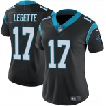 Women's Carolina Panthers #17 Xavier Legette Black 2024 Draft Vapor Football Stitched Jersey