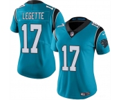 Women's Carolina Panthers #17 Xavier Legette Blue 2024 Draft Vapor Football Stitched Jersey