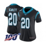 Women's Carolina Panthers #20 Jordan Scarlett Black Team Color Vapor Untouchable Limited Player 100th Season Football Jersey