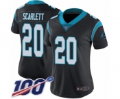 Women's Carolina Panthers #20 Jordan Scarlett Black Team Color Vapor Untouchable Limited Player 100th Season Football Jersey