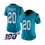 Women's Carolina Panthers #20 Jordan Scarlett Blue Alternate Vapor Untouchable Limited Player 100th Season Football Jersey