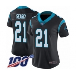 Women's Carolina Panthers #21 Da'Norris Searcy Black Team Color Vapor Untouchable Limited Player 100th Season Football Jersey