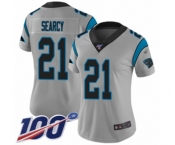 Women's Carolina Panthers #21 Da'Norris Searcy Silver Inverted Legend Limited 100th Season Football Jersey