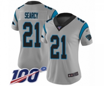 Women's Carolina Panthers #21 Da'Norris Searcy Silver Inverted Legend Limited 100th Season Football Jersey