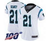 Women's Carolina Panthers #21 Da'Norris Searcy White Vapor Untouchable Limited Player 100th Season Football Jersey