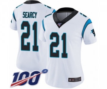 Women's Carolina Panthers #21 Da'Norris Searcy White Vapor Untouchable Limited Player 100th Season Football Jersey