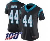 Women's Carolina Panthers #44 J.J. Jansen Black Team Color Vapor Untouchable Limited Player 100th Season Football Jersey