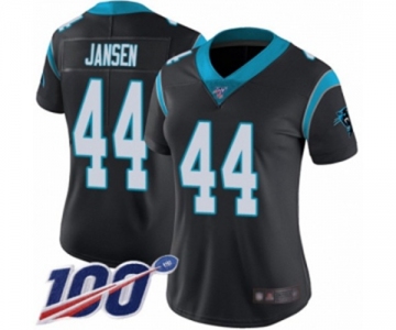 Women's Carolina Panthers #44 J.J. Jansen Black Team Color Vapor Untouchable Limited Player 100th Season Football Jersey