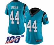 Women's Carolina Panthers #44 J.J. Jansen Blue Alternate Vapor Untouchable Limited Player 100th Season Football Jersey