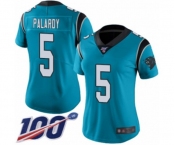 Women's Carolina Panthers #5 Michael Palardy Blue Alternate Vapor Untouchable Limited Player 100th Season Football Jersey