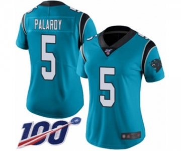 Women's Carolina Panthers #5 Michael Palardy Blue Alternate Vapor Untouchable Limited Player 100th Season Football Jersey