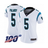 Women's Carolina Panthers #5 Michael Palardy White Vapor Untouchable Limited Player 100th Season Football Jersey