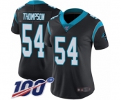 Women's Carolina Panthers #54 Shaq Thompson Black Team Color Vapor Untouchable Limited Player 100th Season Football Jersey