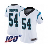 Women's Carolina Panthers #54 Shaq Thompson White Vapor Untouchable Limited Player 100th Season Football Jersey