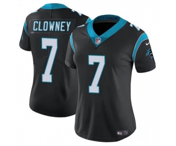 Women's Carolina Panthers #7 Jadeveon Clowney Black Stitched Jersey