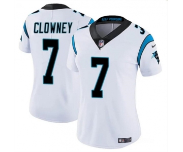 Women's Carolina Panthers #7 Jadeveon Clowney White Stitched Jersey