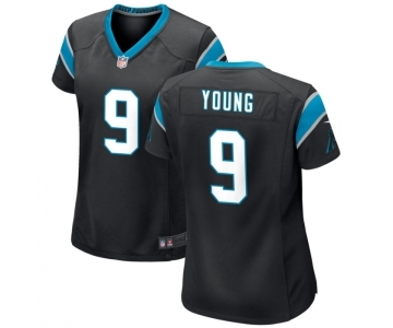 Women's Carolina Panthers #9 Bryce Young Black Stitched Game Jersey(Run Small)