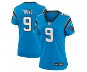 Women's Carolina Panthers #9 Bryce Young Blue Stitched Game Jersey(Run Small)