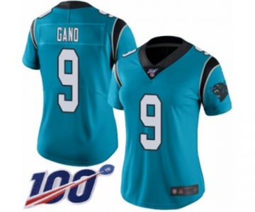 Women's Carolina Panthers #9 Graham Gano Blue Alternate Vapor Untouchable Limited Player 100th Season Football Jersey