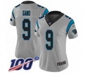 Women's Carolina Panthers #9 Graham Gano Silver Inverted Legend Limited 100th Season Football Jersey