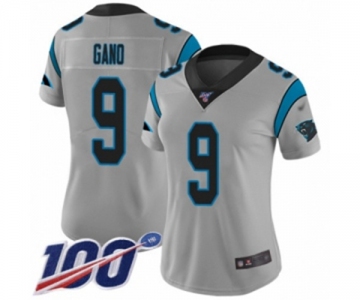 Women's Carolina Panthers #9 Graham Gano Silver Inverted Legend Limited 100th Season Football Jersey