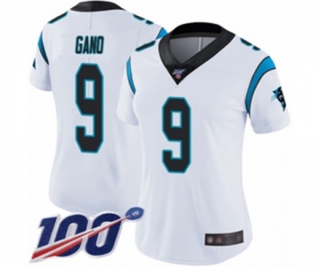 Women's Carolina Panthers #9 Graham Gano White Vapor Untouchable Limited Player 100th Season Football Jersey