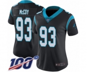 Women's Carolina Panthers #93 Gerald McCoy Black Team Color Vapor Untouchable Limited Player 100th Season Football Jersey