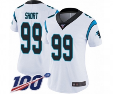 Women's Carolina Panthers #99 Kawann Short White Vapor Untouchable Limited Player 100th Season Football Jersey