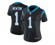 Women's Nike Carolina Panthers #1 Cam Newton Vapor Untouchable Limited Black Team Color NFL Jersey