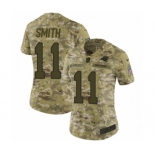 Women's Nike Carolina Panthers #11 Torrey Smith Limited Camo 2018 Salute to Service NFL Jersey