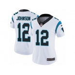 Women's Nike Carolina Panthers #12 Charles Johnson Vapor Untouchable Limited White NFL Jersey