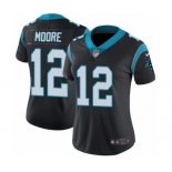 Women's Nike Carolina Panthers #12 DJ Moore Black Team Color Vapor Untouchable Limited Player NFL Jersey