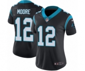 Women's Nike Carolina Panthers #12 DJ Moore Black Team Color Vapor Untouchable Limited Player NFL Jersey