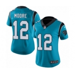 Women's Nike Carolina Panthers #12 DJ Moore Blue Alternate Vapor Untouchable Limited Player NFL Jersey