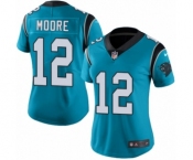 Women's Nike Carolina Panthers #12 DJ Moore Blue Alternate Vapor Untouchable Limited Player NFL Jersey