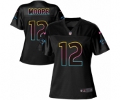 Women's Nike Carolina Panthers #12 DJ Moore Game Black Fashion NFL Jersey