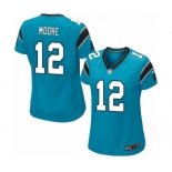 Women's Nike Carolina Panthers #12 DJ Moore Game Blue Alternate NFL Jersey