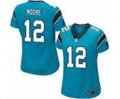 Women's Nike Carolina Panthers #12 DJ Moore Game Blue Alternate NFL Jersey