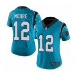 Women's Nike Carolina Panthers #12 DJ Moore Limited Blue Rush Vapor Untouchable NFL Jersey