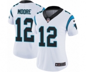 Women's Nike Carolina Panthers #12 DJ Moore White Vapor Untouchable Limited Player NFL Jersey