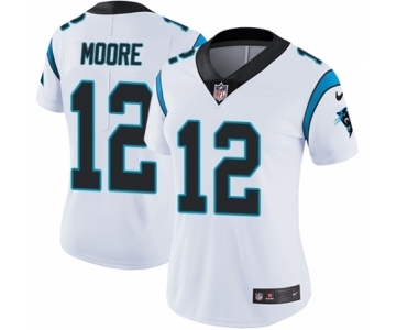 Women's Nike Carolina Panthers #12 DJ Moore White Vapor Untouchable Limited Player NFL Jersey