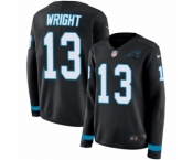 Women's Nike Carolina Panthers #13 Jarius Wright Limited Black Therma Long Sleeve NFL Jersey