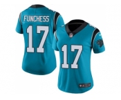 Women's Nike Carolina Panthers #17 Devin Funchess Blue Stitched NFL Limited Rush Jersey