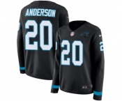 Women's Nike Carolina Panthers #20 C.J. Anderson Limited Black Therma Long Sleeve NFL Jersey