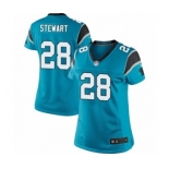 Women's Nike Carolina Panthers #28 Jonathan Stewart Blue Alternate NFL Jersey