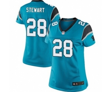 Women's Nike Carolina Panthers #28 Jonathan Stewart Blue Alternate NFL Jersey