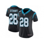 Women's Nike Carolina Panthers #28 Jonathan Stewart Vapor Untouchable Limited Black Team Color NFL Jersey