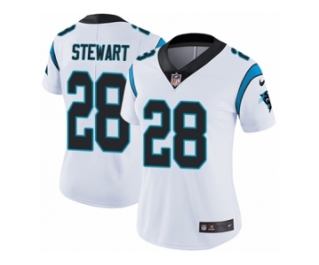 Women's Nike Carolina Panthers #28 Jonathan Stewart Vapor Untouchable Limited White NFL Jersey